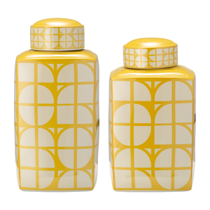 Vaso decorativo quadrato in ceramica con coperchio per casa, soggiorno, camera da letto, ufficio, sala da pranzo - Product Image 6