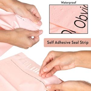 Sac de livraison durable 100% biodégradable avec poignée portable, sac d'expédition compostable pour l'envoi de vêtements - Product Image 5