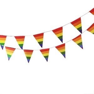 Banderines colgantes de fieltro con bandera triangular, banderín con banderines, banderín campestre - Product Image 4