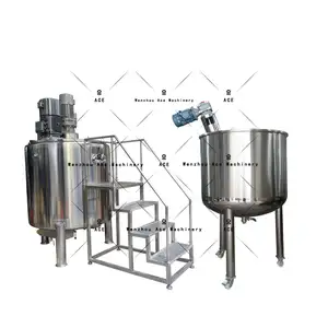 50L 100 Liter Jacket Heating Mixing Tank With Agitator Mixer To Shampoo Cream Lotion Personal Care Products