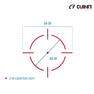 Cuinfi Falcon 1x26 chiến thuật màu đỏ đa mặt kẻ ô Lắc tỉnh táo hoàn toàn đa tráng mini phản xạ Dot phạm vi 10 cấp độ sáng IPX7 - Product Image 2