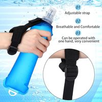 Bouteilles d'eau souples en TPU de 400 ml et 500 ml, pliables, à bec large, pour le sport, la randonnée et l'hydratation