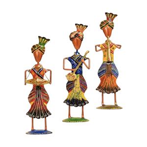 Figurine élégante en aluminium de musicien debout, conçue pour la décoration de bureau, accessoires améliorant l'esthétique du bureau, lumière artistique - Product Image 1