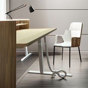 Gestion des câbles ABS serpent réglable en hauteur sous l'organisateur de fil d'entrée Quad de bureau pour l'application de meubles de bureau pour Table - Product Image 6