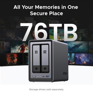 DXP2800 NASync 2, NAS de Escritorio, CPU N100 de Cuatro Núcleos, Almacenamiento Conectado a la Red (Sin Discos), 4K, 8GB de RAM DDR5, DXP2800 - Product Image 2