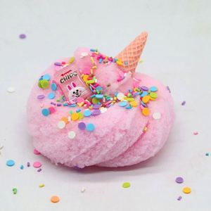 Mélange de slime coloré DIY de Noël, nuages de neige, breloques licorne, cœurs, paillettes, argile rose, jouet souple - Product Image 3