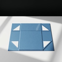 Boîte pliable magnétique bleue pour ballon de football, idéale pour mini-drapeaux, événements sportifs personnalisés, coupes, maillots d'équipe et emballages cadeaux