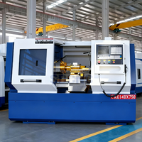 Mesin Bubut CNC Horizontal CK6140, Otomatis, Tugas Berat, Pemotong Kayu/Logam, Motor Spindle 7.5kW, Kontrol FANUC, Pembubutan Planar