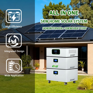 Kit completo de Sistema Solar apilable de 5KW <span class=keywords><strong>con</strong></span> paneles <span class=keywords><strong>solares</strong></span> monocristalinos <span class=keywords><strong>Inversor</strong></span> MPPT <span class=keywords><strong>incorporado</strong></span> Batería de iones de litio LiFePO4 - Product Image 3