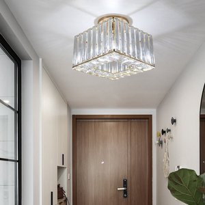 โคมไฟคริสตัล LED ติดเพดานโคมไฟทองสีดำสำหรับห้องครัวห้องนอนข้างเตียง - Product Image 5