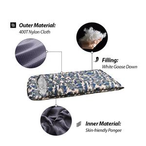 KingGearถุงนอนสำหรับคู่รัก,ถุงนอนแบบสอดตัวลงน้ำหนักเบามากสีขาวสำหรับ2คน - Product Image 2