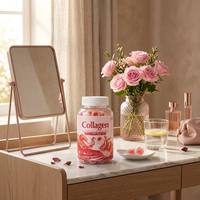 Gummies de collagène bovin sans sucre, à succès, avec biotine et multivitamines, 5 types de peptides de collagène hydrolysés (I, II, III, V, X) pour les cheveux