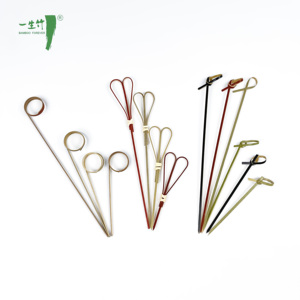 Brochetas de cocina de bambú orgánico con logotipo personalizado, brochetas de dedo de bambú natural para restaurante, bolsa de aperitivo, herramientas para barbacoa empaquetadas - Product Image 2