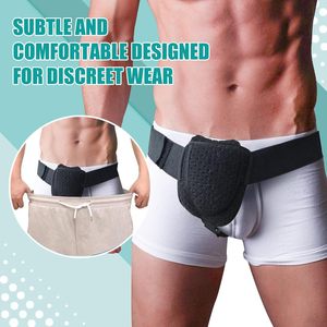 Adjustable Hernia Support Belt Breathable Polyester Black For Inguinal Hernia Relief - Product Image 4
