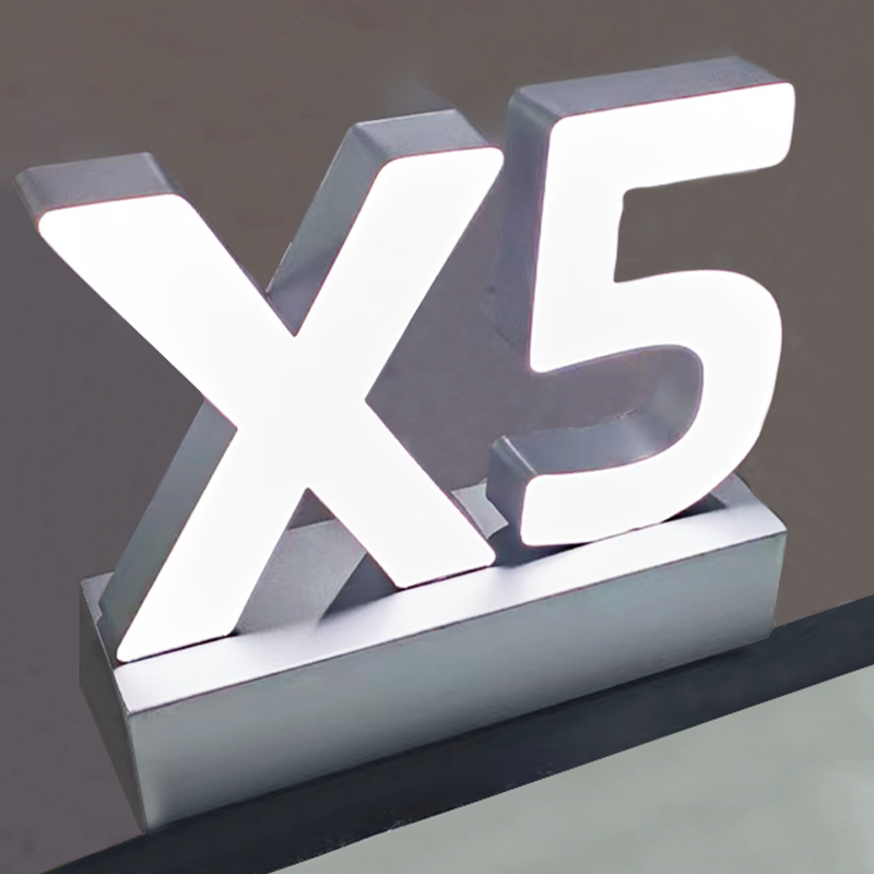 Luminous Letter Sign Metal Acrylic Vertical