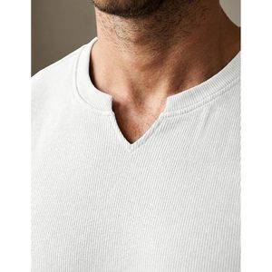 Camiseta sin mangas acanalada FOXA para hombre, para entrenamiento, gimnasio, fitness, 100% algodón, transpirable - Product Image 5