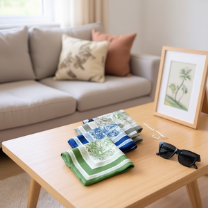 Foulard Quadrato Piccolo con Stampa Pastorale 70x70Cm FULARES - Product Image 3