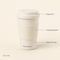 Ensemble de tasses à thé personnalisées, tasse à café avec couvercle à ouverture directe, gobelet en plastique réutilisable compatible avec le porte-gobelet de voiture, couleurs macaron, tasse de voyage