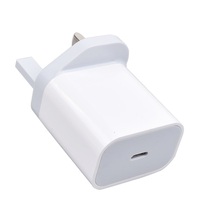 Adaptateur secteur rapide USB-C 20W EU/UK/US avec ports Type-C et USB Blanc Garantie 1 an - Chargeur mural rapide pour téléphone Sortie PD 5V/3A