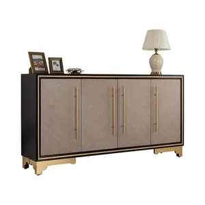 Grosir konsol desain furniture-Meja Konsol Furnitur Kaki Logam Kabinet Emas, Ruang Tamu Desain Mewah Modern