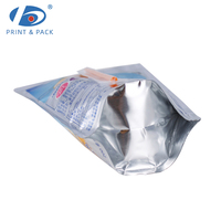Op maat bedrukte juice drankenstand-up pouch met rietjegat voor automatische vullijn, aluminiumfolie, vochtbestendig
