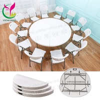 HYC-T01P moderne 6ft en plastique pliant salle à manger ensemble 6ft Tables de mariage pour événement maison hôtel meubles pliable fonction barre