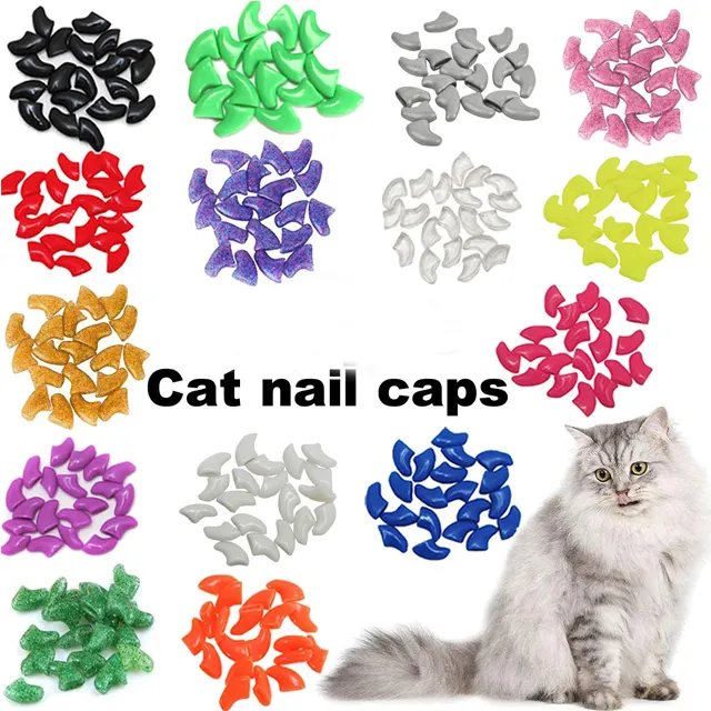 किट्टी बिल्लियों के लिए टोपियां कील कैप्स सुरक्षित स्टाइलिश मानवीय वैकल्पिक