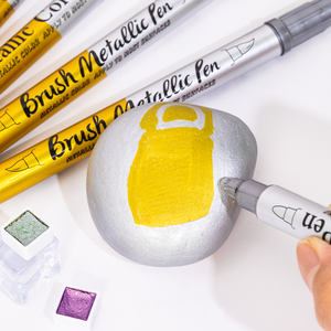 Tazas de Color dorado plateado de Punta doble, rocas de cristal, pintura DIY, rotuladores metálicos impermeables permanentes para dibujo de artista - Product Image 5