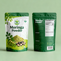 Kemasan Doypack Food Grade Custom dengan Cetak Digital, Aluminium Foil, untuk Bubuk Kayu Manis, Kunyit, dan Moringa
