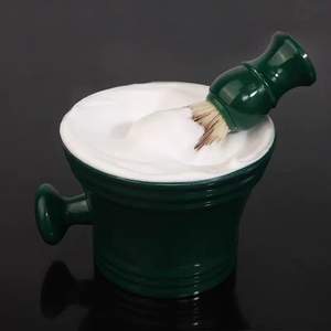 Juego de afeitado para hombre: Cuenco de afeitado de boca ancha, brocha, espumador y raspador - Product Image 5