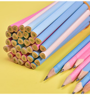 Crayons triangulaires Macaron avec gravure laser personnalisée pour enfants, étudiants, fournitures scolaires et cadeaux personnalisés