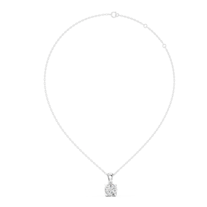 Pendentif en diamant de laboratoire rond de 1 carat le plus vendu en argent 925 pour cadeaux au prix d'usine d'un fournisseur indien - Product Image 2