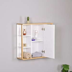 <span class=keywords><strong>Mobile</strong></span> <span class=keywords><strong>Bagno</strong></span> Moderno Personalizzato in Legno con Specchio e Ripiani Portaoggetti - Product Image 2