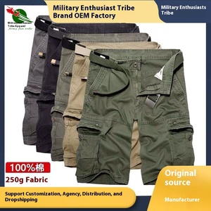 <span class=keywords><strong>Pantaloni</strong></span> Casual sportivi estivi da uomo pantaloncini da lavoro da esterno di grandi dimensioni elasticizzati in vita a gamba dritta al ginocchio larghi - Product Image 2