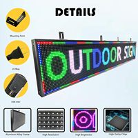 Letrero LED Desplazable para Exteriores HS, Programable, P10, Tablero de Mensajes Electrónico Digital, Pantalla LED RGB Programable por Píxeles