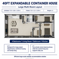 Casa Contenedor Europea Moderna Expandible de Precisión, Ventanas de Aleación de Aluminio de Alta Calidad, Casa Móvil para Oficina en Casa o Uso en Villa