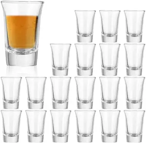 Óculos de vidro de tequila personalizado, copo de vidro promocional 1.5oz de licor, uísque, óculos de tiro