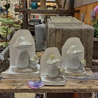 Décoration de table champignon coloré en céramique personnalisable pour figurines de printemps et de Pâques Objets décoratifs