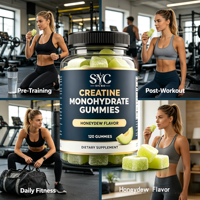 Gummies de créatine OEM 3000mg – Soutien à la croissance musculaire, végétaliennes, sans gluten, supplément de récupération post-entraînement, favorise la croissance musculaire
