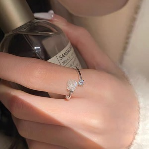 <span class=keywords><strong>Js</strong></span>-04 Rose Bloem Vinger Sieraden S925 Zilveren Ring - Product Image 4