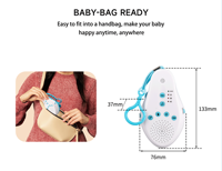 Machine à bruit blanc portable rechargeable Three Sheep S7 avec contrôle intelligent du minuterie, capteur de pleurs de bébé et enregistrement à un bouton