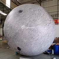 Boule de lune gonflable géante avec lumières LED, ballon planétaire en PVC grand format, hermétique, pour fête sur le thème de la lune