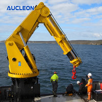 Grue de pont marine articulée de 3,2 tonnes pour navire porte-conteneurs, livraison rapide, conception personnalisée précise, cabine de commande de grue de pont