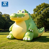 Crocodile gonflable de dessin animé, modèle animal personnalisé, mascotte de crocodile, personnage publicitaire, décoration