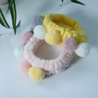 Bandeau en peluche coréen tendance, mignon, pour le maquillage, le lavage du visage et les masques faciaux