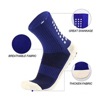 Chaussettes de football en tricot d'hiver personnalisées avec logo antidérapant pour hommes - Chaussettes de sport à adhérence pour le football