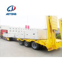 3 essieux extensible 50-60 tonnes Lowbed chargeur semi-remorque en acier matériel bas lit remorque à vendre
