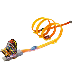 Pista de carreras flexible con 2 piezas de Iron Pull Back Car 350cm - Product Image 1