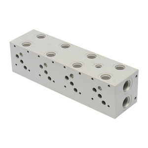 Bloc de soupapes hydrauliques empilé à 6 alvéoles en aluminium 6061 avec insert fileté pour usage industriel - Product Image 4