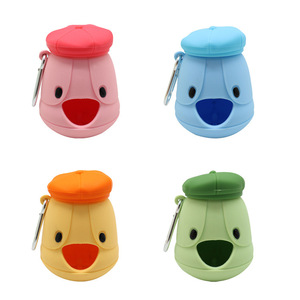 Custom Pet Silicone Poop Scooper With Trash Bag Storage Portable Design For Dog Owners Wenzhou Made OEM Colors YP001019 - Product Image 3